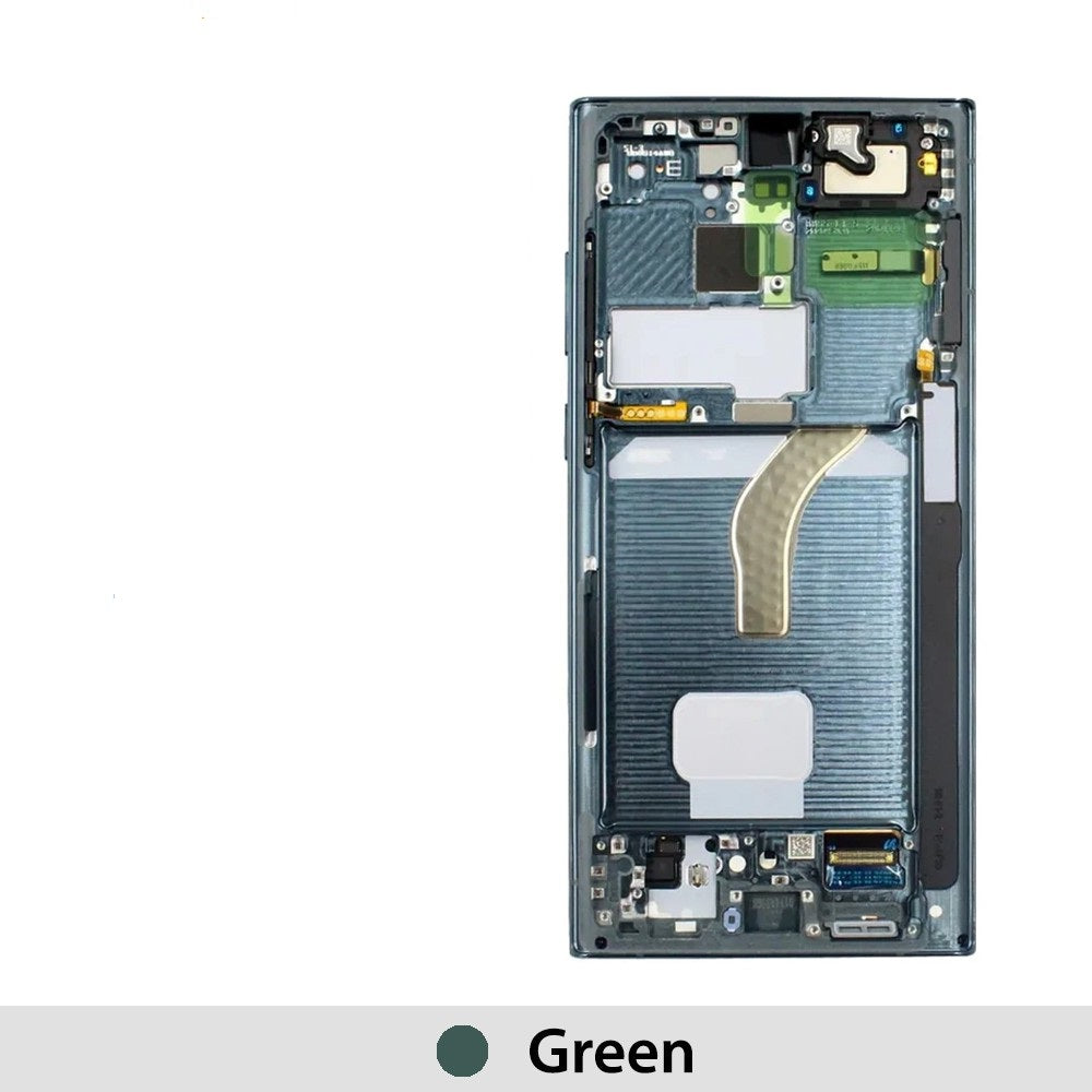 Yellow-Samsung Galaxy S22 Ultra 5G S908B OLED Screen Replacement-Green Yellow-Samsung Galaxy S22 Ultra 5G S908B OLED Screen Replacement-Green